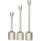 CosmoLiving by Cosmopolitan Silver Aluminum Tapered Candle Holder Set